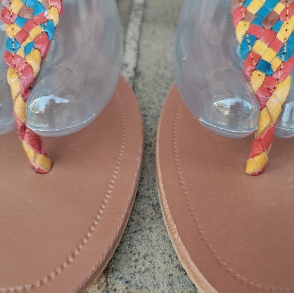 Steve Madden | Pressto Rainbow Braided Leather Gladiator Sandals Size 8.5 - Picture 6 of 14